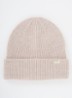 Makalun ribgebreide muts van wol - Beige