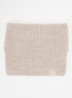 Makalyn Small ribgebreide colsjaal van merino wol - Beige
