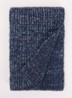 Skaga grofgebreide sjaal in wolblend - Donkerblauw