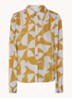 Britt blouse met pofmouw en print - Grijs
