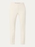 Charlie mid waist tapered fit cropped pantalon met steekzakken - Creme