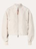 Danique bomberjack met steekzakken en glanzende finish - Beige