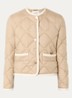 Heidi gewatteerd jack met quilt patroon - Donkerbeige