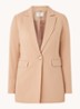 Longline blazer met klepzakken - Camel