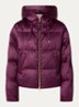 Marian puffer jack met ritszakken - Aubergine
