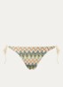 Bikinislip met ingebreid patroon - Groen