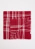 Cowea sjaal met ruitdessin 55 x 55 cm - Rood