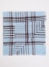 Cowea sjaal met ruitdessin 55 x 55 cm - Blauw