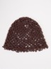 Croha muts van crochet - Bruin