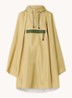 Solid oversized poncho met capuchon en ritszak - Khaki