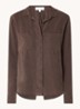 Blouse  met borstzakken - Donkerbruin