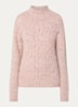 Thebe kabelgebreide trui in alpaca wolblend - Oudroze