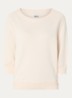 Anglet sweater met ronde hals - Gebroken wit