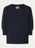 Anglet sweater met ronde hals - Donkerblauw