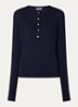 Aryro ribgebreide trui van wol - Donkerblauw