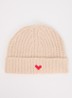 Detha grofgebreide muts in wolblend - Beige