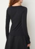 Fina long sleeve met ronde hals - Zwart