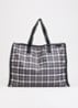 Hecky shopper met print - Donkerblauw