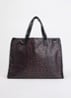 Hecky shopper met print - Donkerbruin