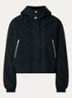 Herna cropped jack met capuchon en ritszakken - Zwart
