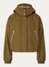 Herna cropped jack met capuchon en ritszakken - Legergroen