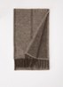 Morywo sjaal in alpaca wolblend 220 x 33 cm  - Bruin