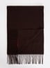 Mutch sjaal van wol met franjes 200 x 35 cm - Rood