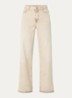 Parthe high waist wide fit jeans met gekleurde wassing - Beige