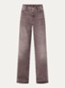 Parthe high waist wide fit jeans met gekleurde wassing - Bordeauxrood