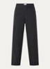 Pasop high waist cropped tapered fit broek met steekzakken - Zwart