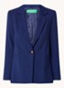 Blazer met paspelzakken en schoudervulling - Donkerblauw