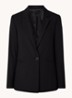 Blazer met paspelzakken en schoudervulling - Zwart