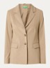 Blazer met schoudervulling en steekzakken - Camel