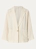 Blazer van linnen met opgestikte zakken - Beige