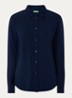 Blouse met kraag - Donkerblauw
