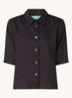 Blouse van linnen - Zwart