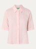 Blouse van linnen  - Zalmroze