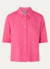 Blouse van linnen  - Fuchsia