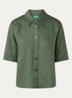 Blouse van linnen  - Donkergroen