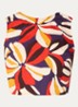 Cropped mouwloze top met print en gestrikt detail - Oranje