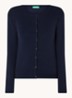 Fijngebreid vest met ronde hals - Blauw