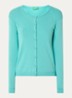 Fijngebreid vest met ronde hals - Turquoise