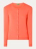 Fijngebreid vest met ronde hals - Oranje
