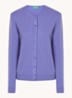 Fijngebreid vest van scheerwol met ronde hals - Paars-36A / Paars