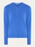 Fijngebreid vest van scheerwol met ronde hals - Felblauw-14Q / Royalblauw