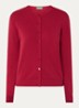 Fijngebreid vest van scheerwol met ronde hals - Rood-07P / Donkerrood