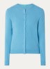 Fijngebreid vest van scheerwol met ronde hals - Zeeblauw-23J / Blauw