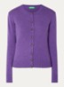 Fijngebreid vest van wol met ronde hals - Violet