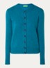 Fijngebreid vest van wol met ronde hals - Blauw