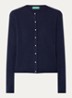 Fijngebreid vest van wol - Blauw